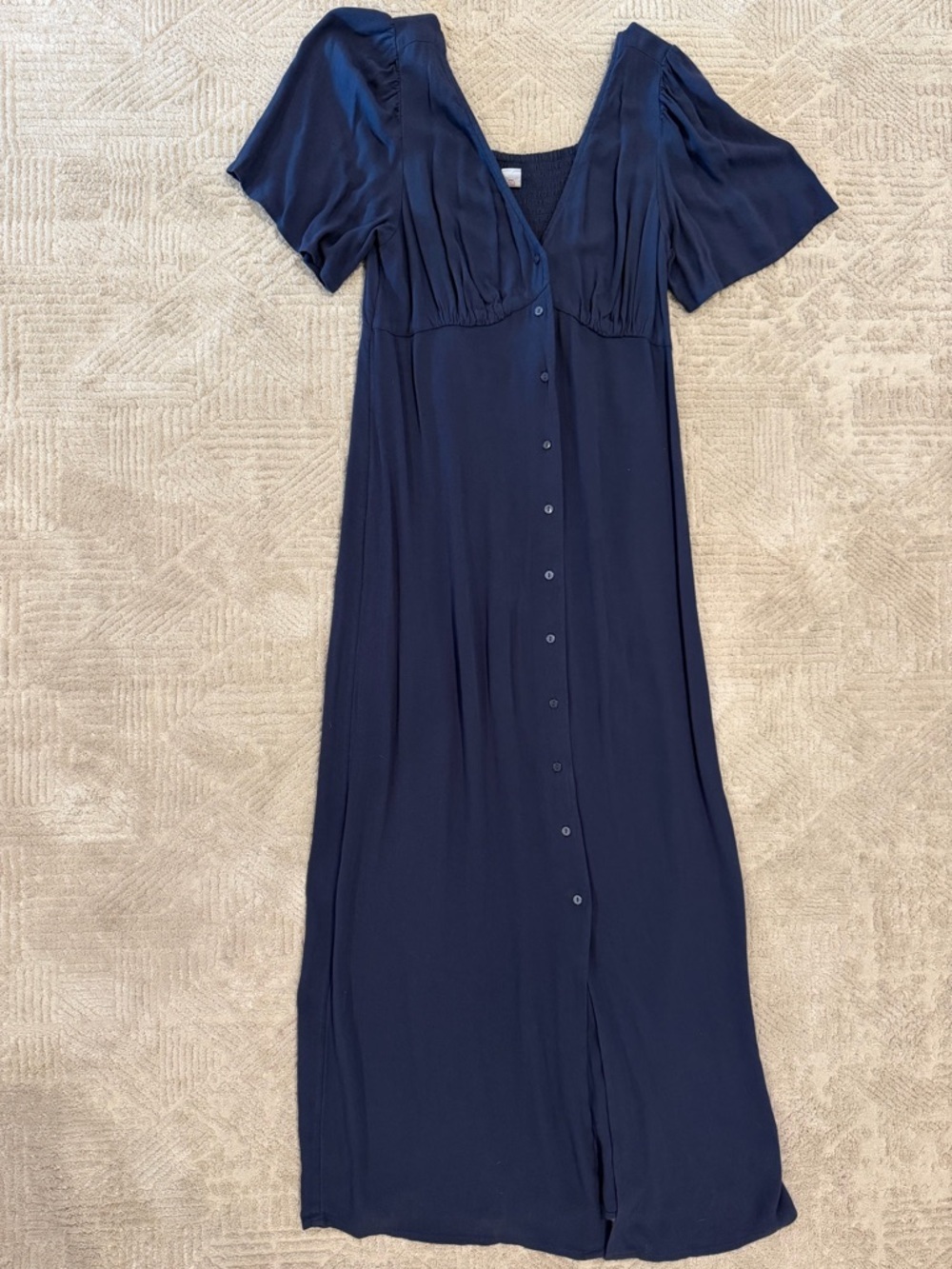 Old Navy Navy Blue V-Neck Dress - Picture 2 of 5